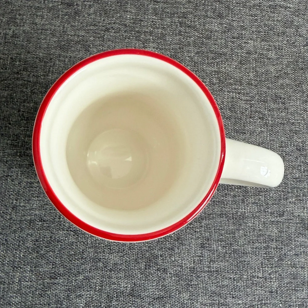Williams-Sonoma White Red 2007 Snowman Chef Footed Mug Ceramic Winter Coffee